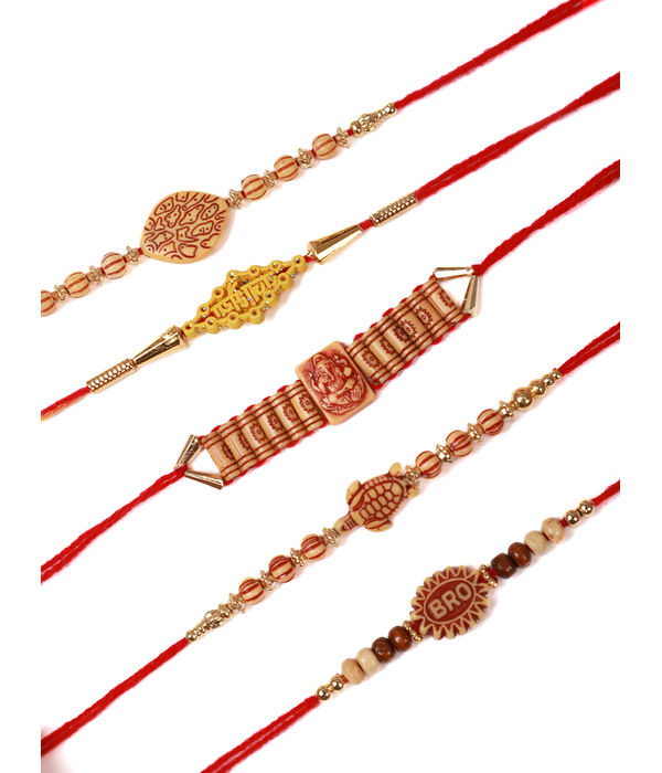 YouBella Designer Bracelet Rakhi and Greeting Card Combo Set for Brother Raksha Bandhan Gift for Brother